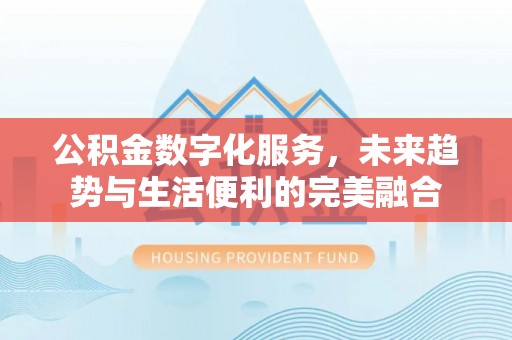头城公积金数字化服务，未来趋势与生活便利的完美融合