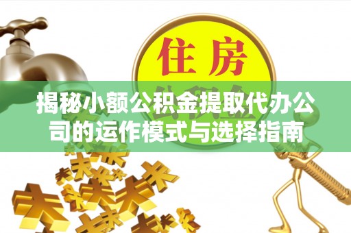 头城揭秘小额公积金提取代办公司的运作模式与选择指南