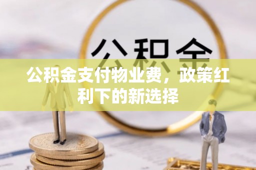 头城公积金支付物业费，政策红利下的新选择